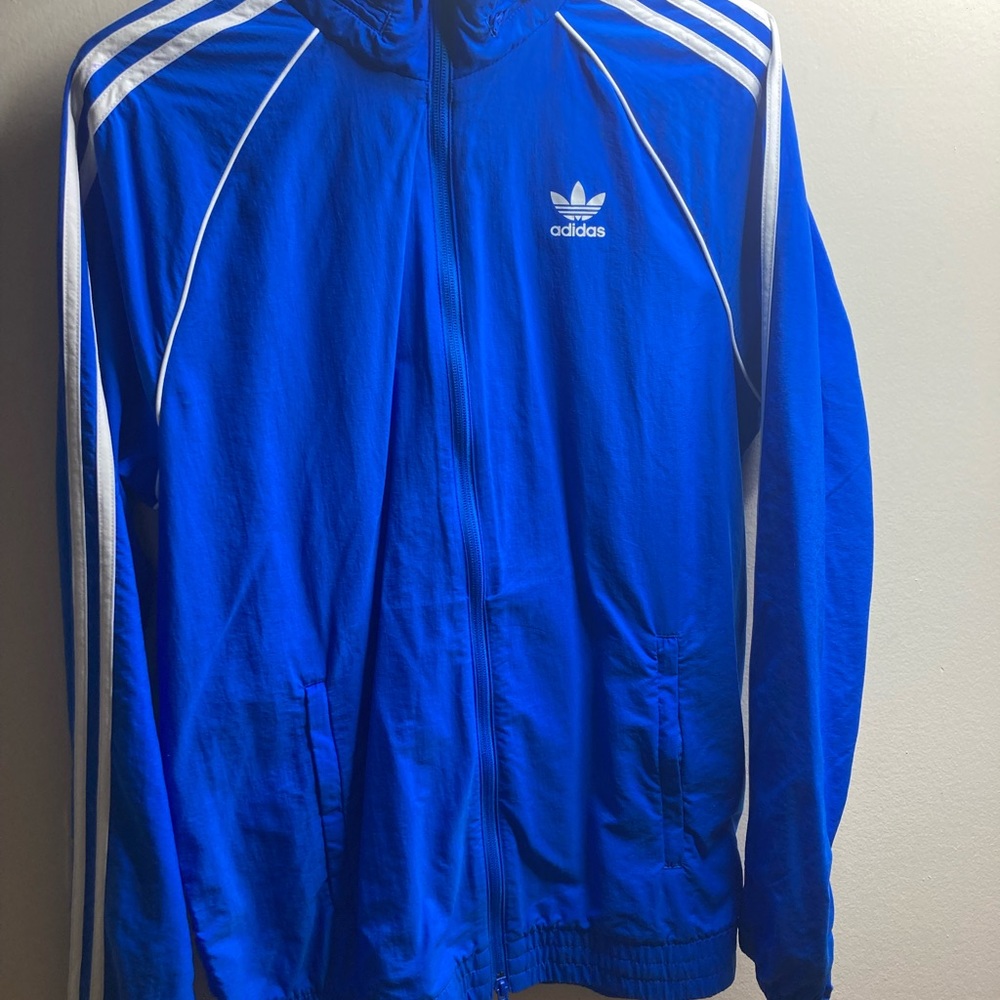 Blue adidas hoodie